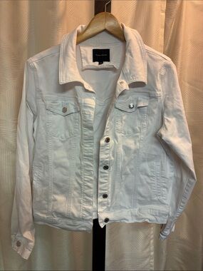 Flying Banana White Denim Trucker Jacket - Women